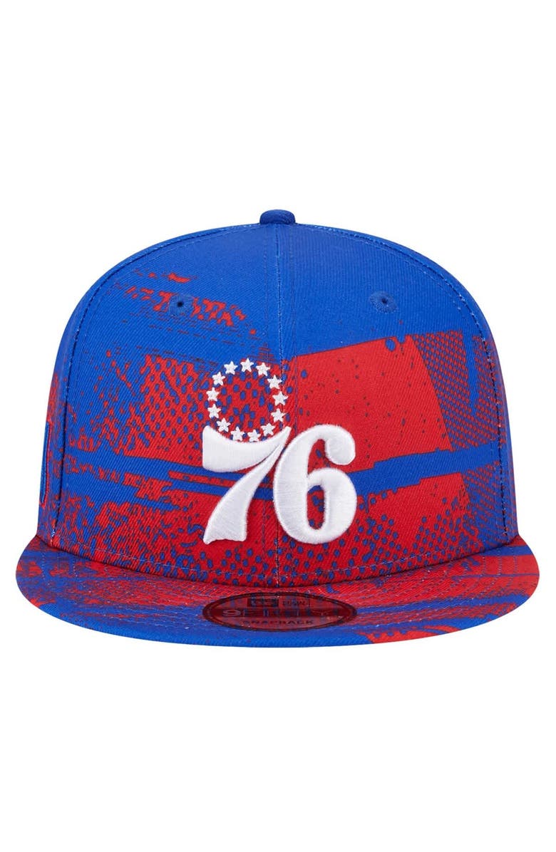 New Era Youth New Era Royal Philadelphia 76ers Tip-Off 9FIFTY Snapback Hat, Alternate, color, Royal