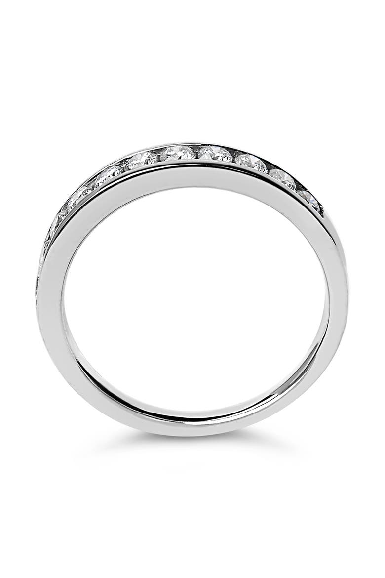 14K Gold 1/2 Cttw Round Diamond 11 Stone Channel Set Band, Alternate, color, White