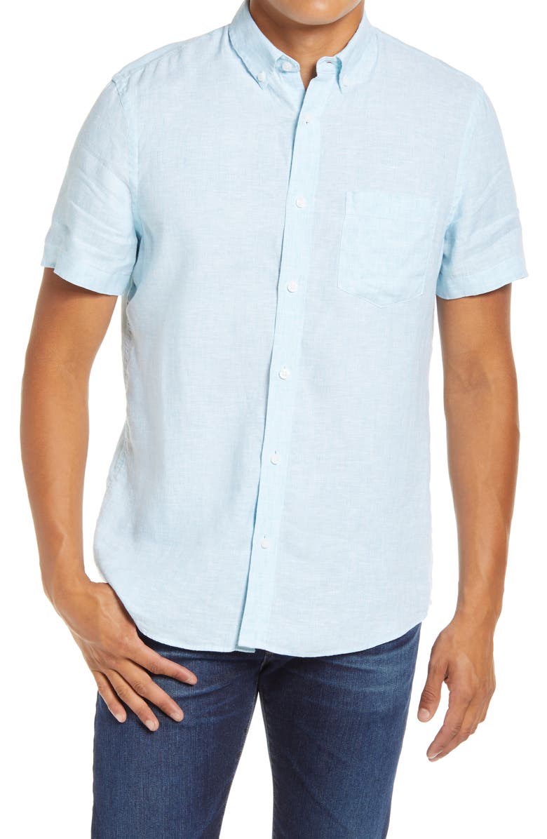 1901 Linen Slim Fit Shirt, Main, color,