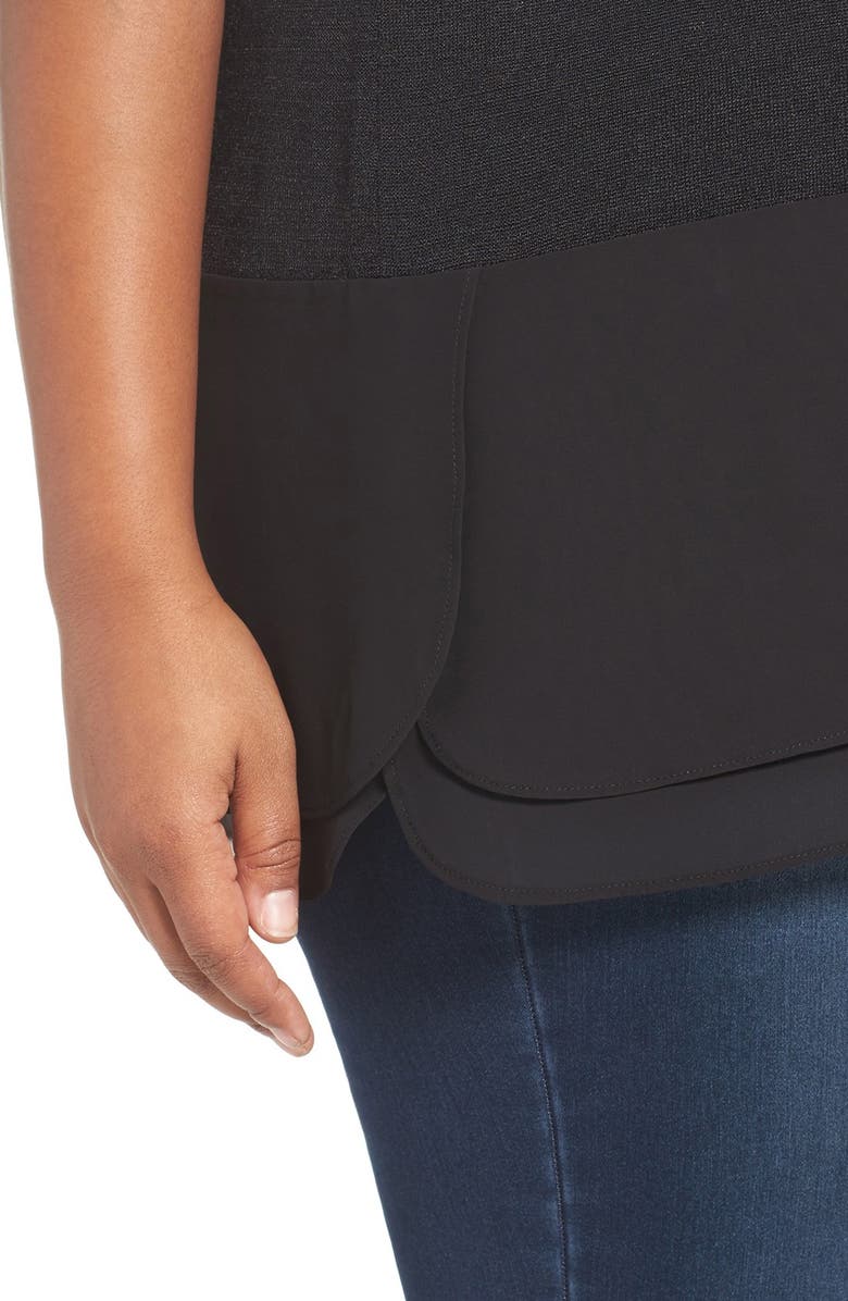 NIC+ZOE Chiffon Trim Tank, Alternate, color, 