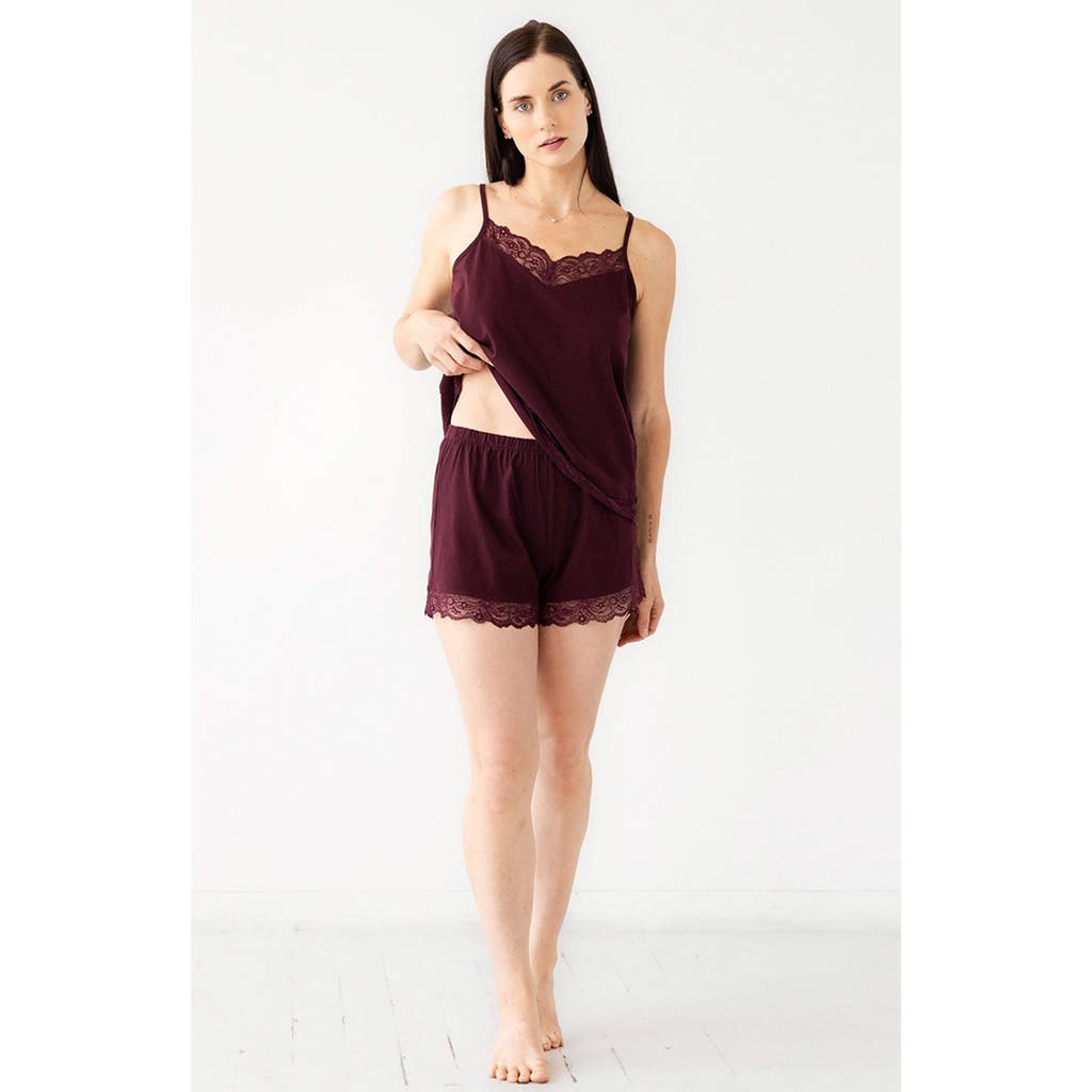 Salua Birdies Short Set In Burgundy