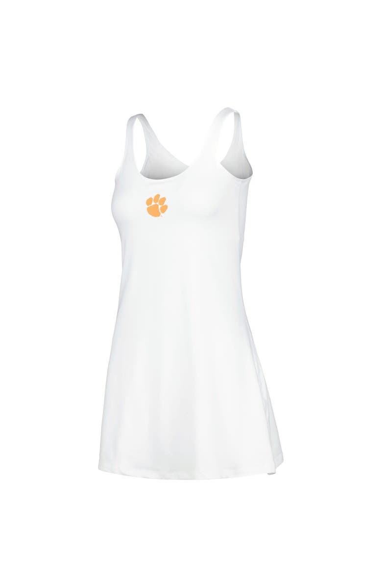 ZOOZATZ Women's ZooZatz White Clemson Tigers Logo Scoop Neck Dress, Alternate, color, White