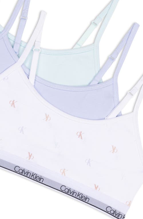 CALVIN KLEIN CALVIN KLEIN KIDS' ASSORTED 3-PACK STRETCH COTTON BRALETTES 