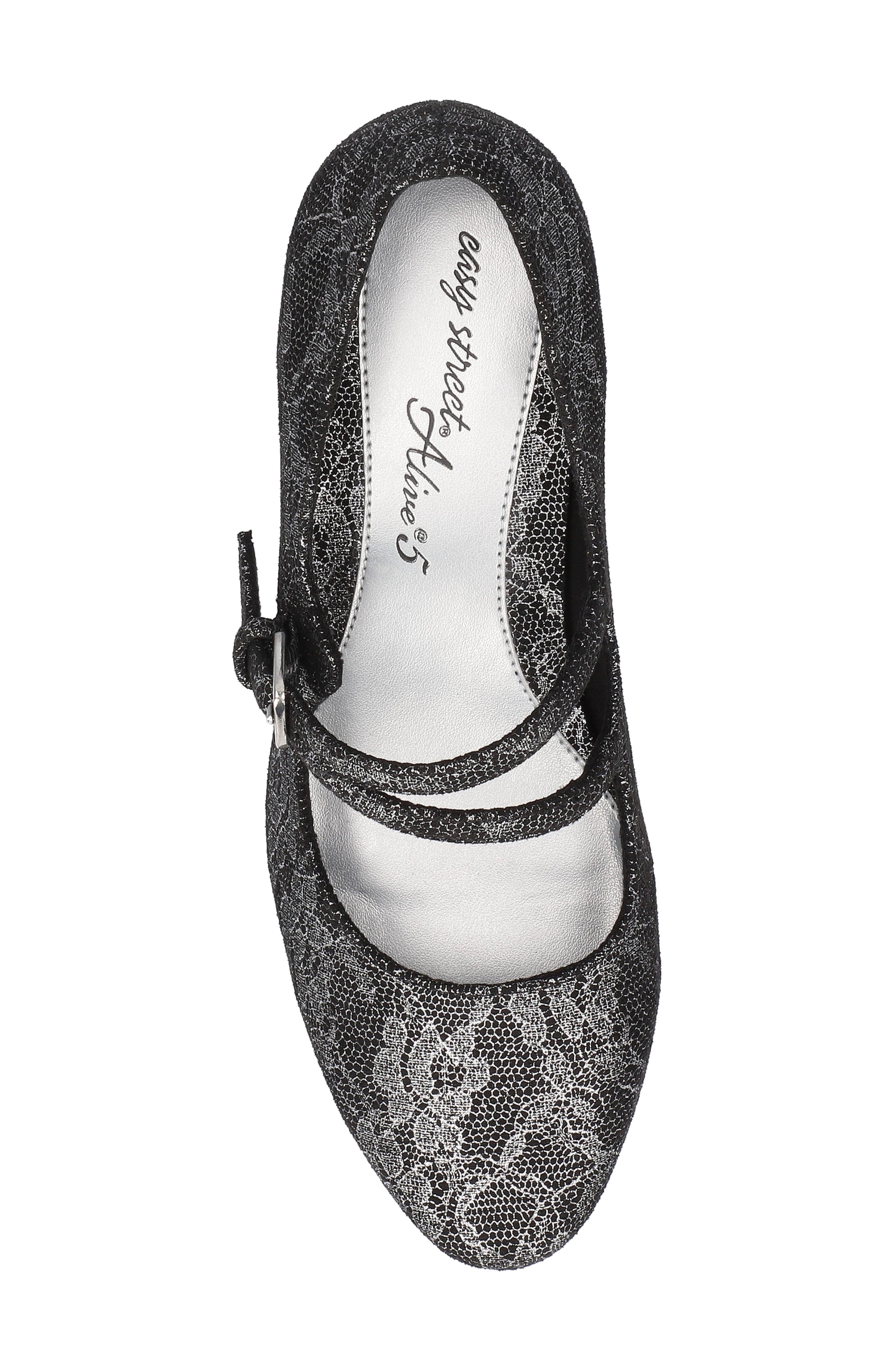 EASY STREET Meryl Mary Jane Pump, Alternate, color, Silver Lace