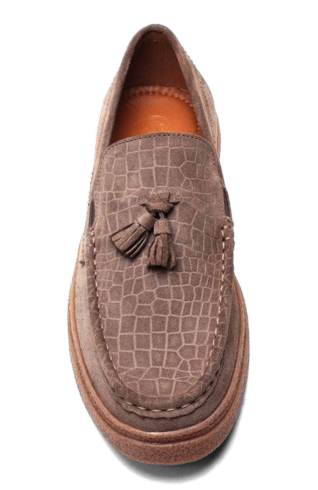 Baez Tassel Sneaker, Alternate, color, Saloon Brown Suede