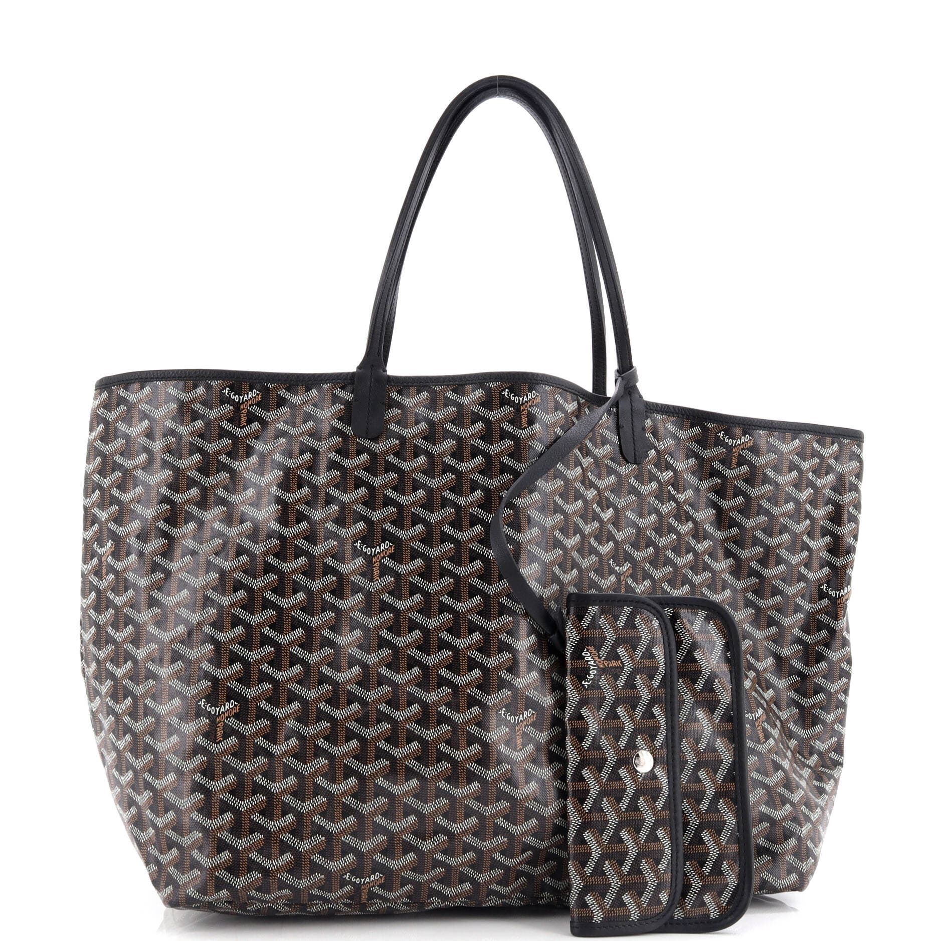 Pre-Owned Goyard Saint Louis Tote Printed Coated Canvas GM, Alternate, color, 