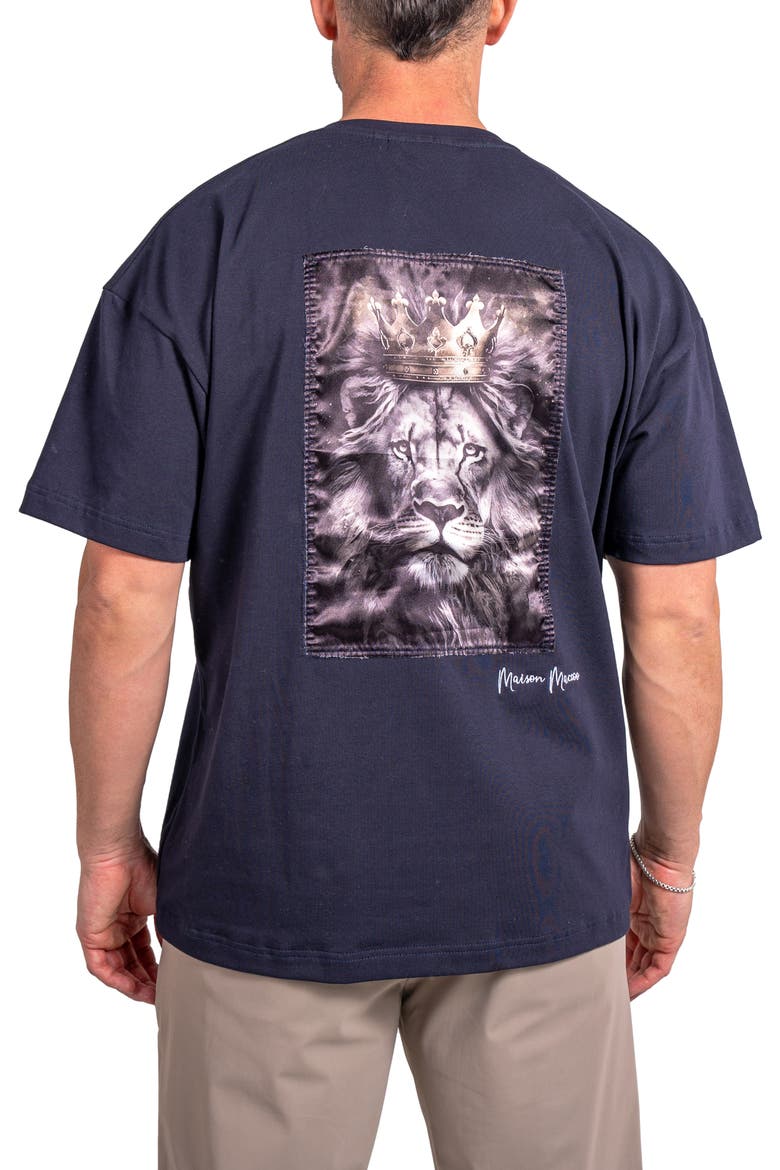 Ascension Being Appliqué Cotton Graphic T-Shirt, Alternate, color, BLACK