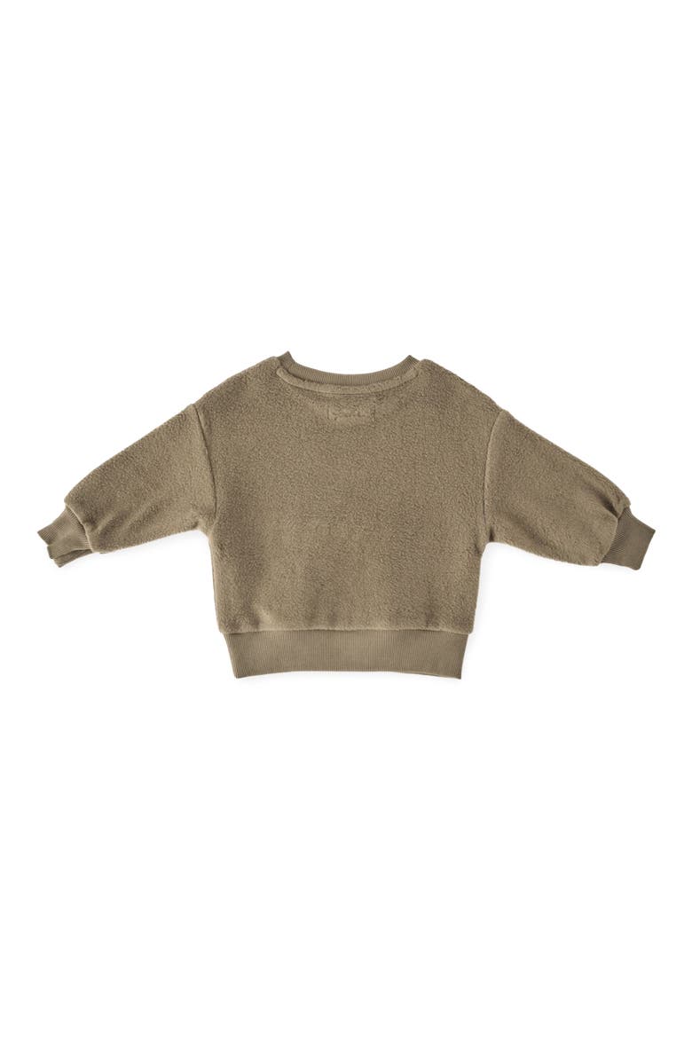Organic Cotton Teddy Fleece Sweatshirt, Alternate, color, MOSS