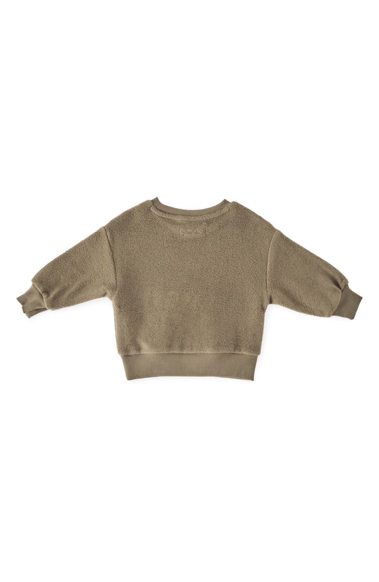 Pehr Organic Cotton Teddy Fleece Sweatshirt, Alternate, color, Moss
