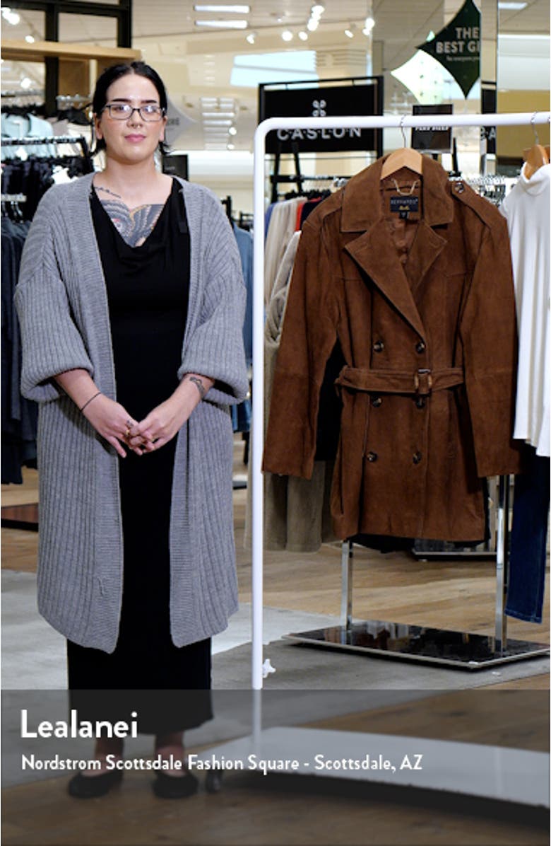 Suede Belted Trench Coat, sales video thumbnail