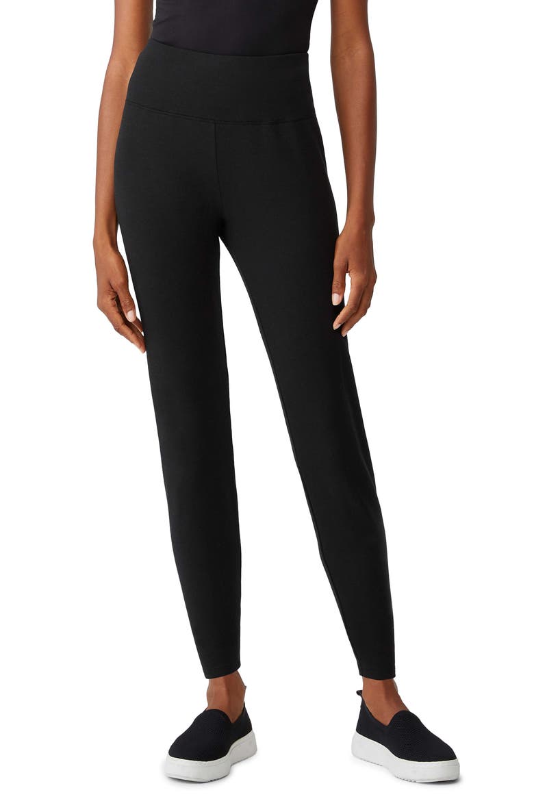 High Waist Ankle Leggings, Main, color, BLACK