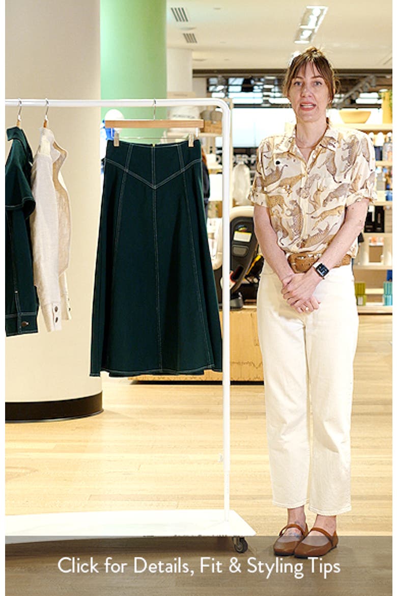 Diana Cotton Twill Midi Skirt video