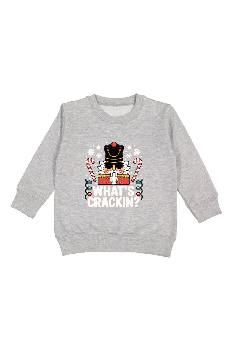 What's Crackin Christmas Sweatshirt, Main, color, Natural Grey