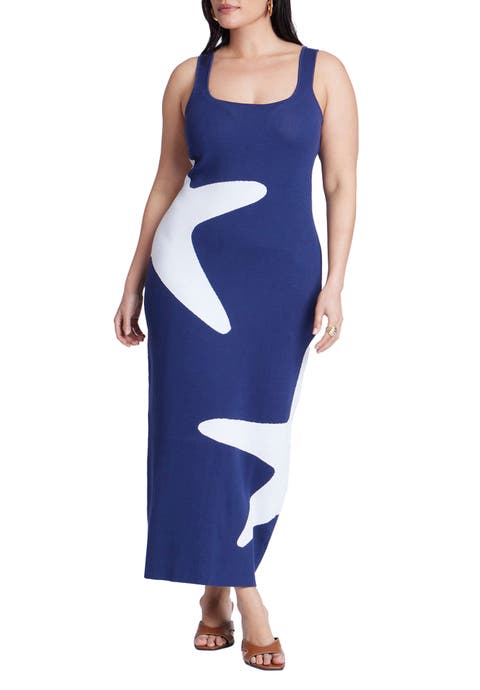 Intarsia Column Dress