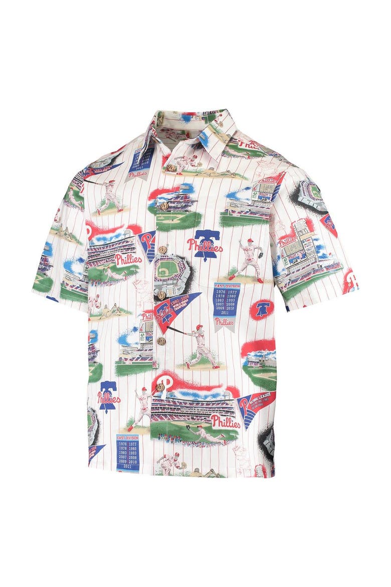 Men's Reyn Spooner White/Red Philadelphia Phillies Scenic Button-Up Shirt, Alternate, color, White