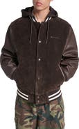 Champion Faux Suede & Faux Leather Varsity Jacket