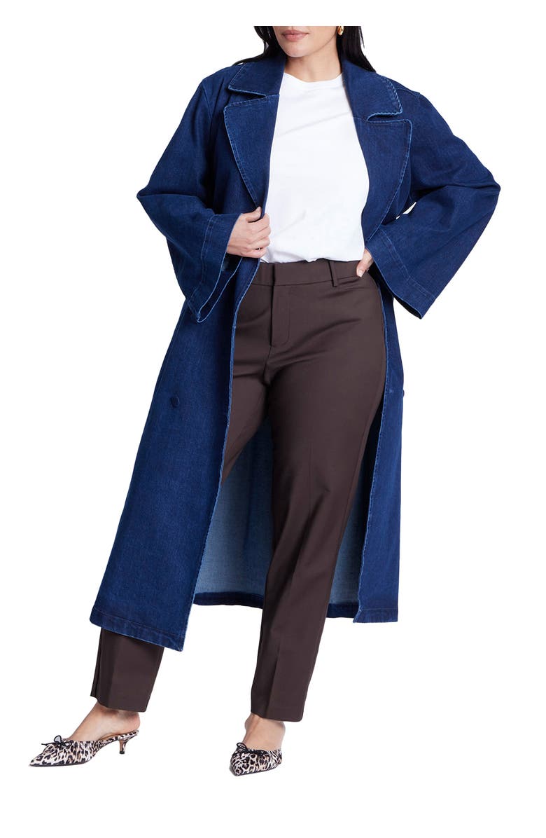 ELOQUII Kady Fit Double-Weave Pant, Alternate, color, Espresso Brown