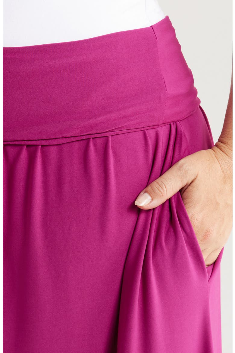 Foldover Maxi Skirt, Alternate, color, MAGENTA