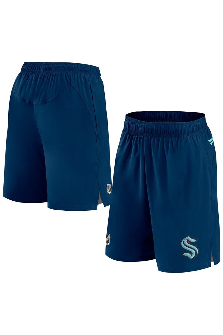 Men's Fanatics Branded Deep Sea Blue Seattle Kraken Authentic Pro Rink Shorts, Main, color, Navy
