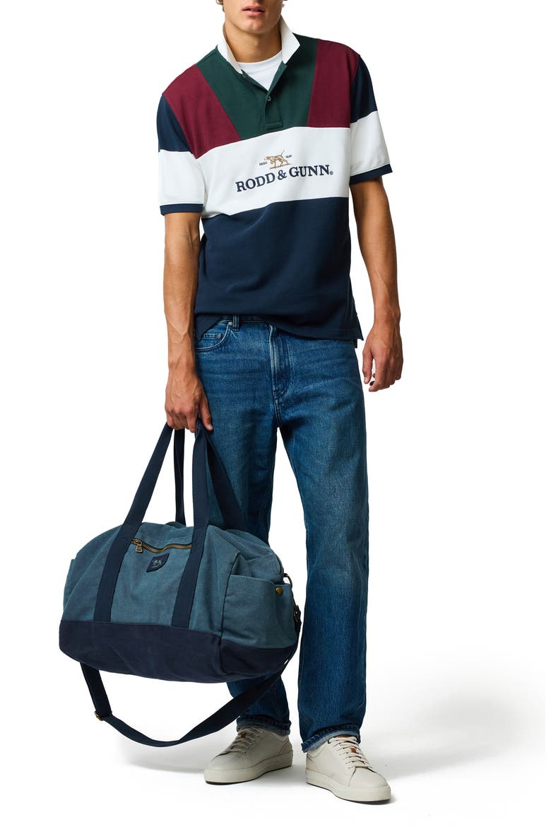 Heathridge Original Fit Colorblock Cotton Piqué Polo, Alternate, color, ECLIPSE