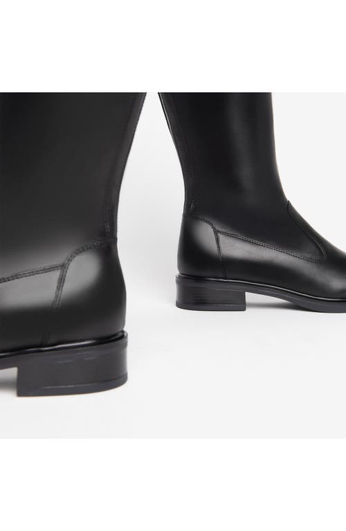 Nerogiardini Buckled Up Knee High Riding Boot In Black
