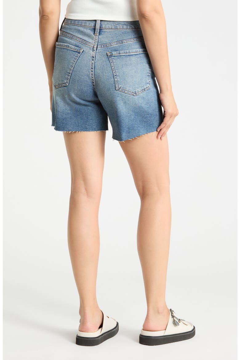 Layne High Waist Raw Hem Shorts, Alternate, color, KONA