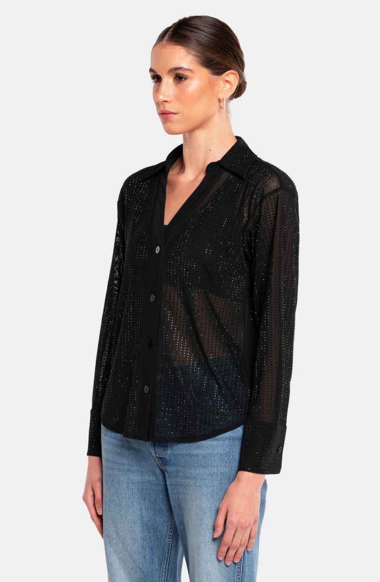 OW Collection OPAL Rhinestone Shirt, Alternate, color,
