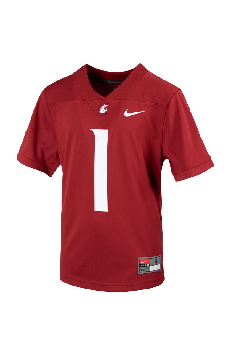 Nike Youth Nike #1 Crimson Washington State Cougars Untouchable Football Jersey, Alternate, color, Crimson