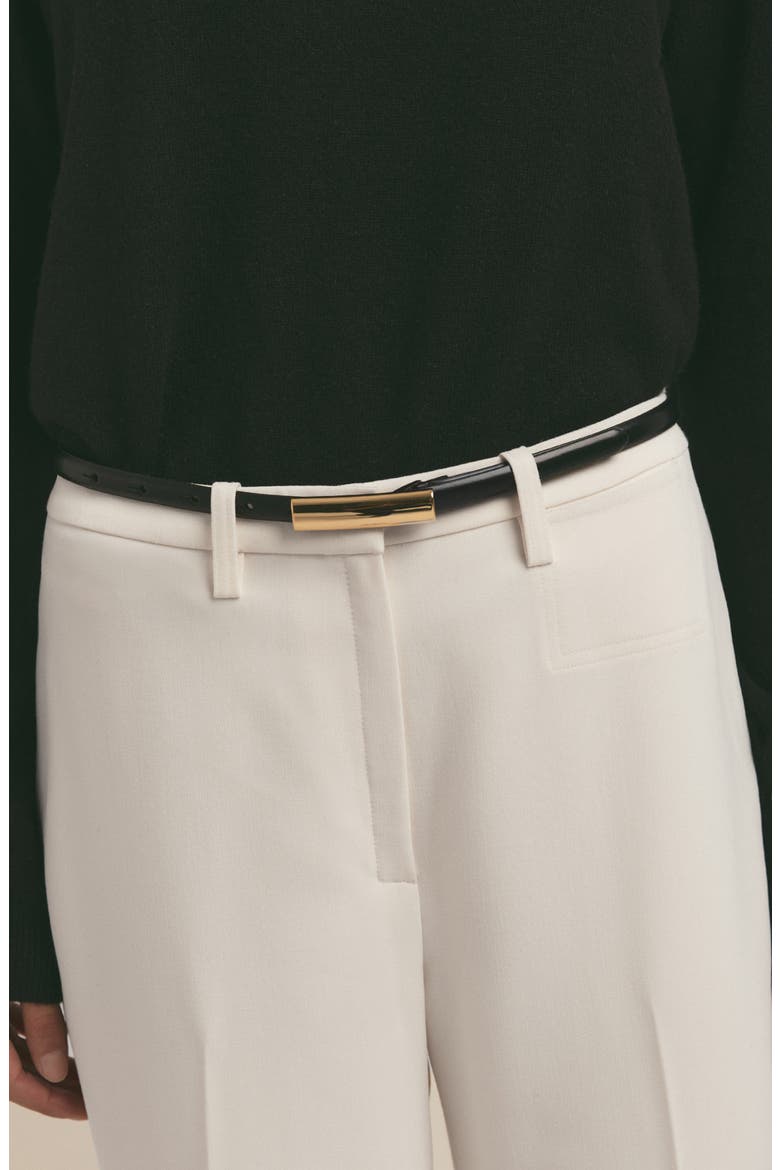 The Lady Leather Belt, Alternate, color, BLACK / GOLD