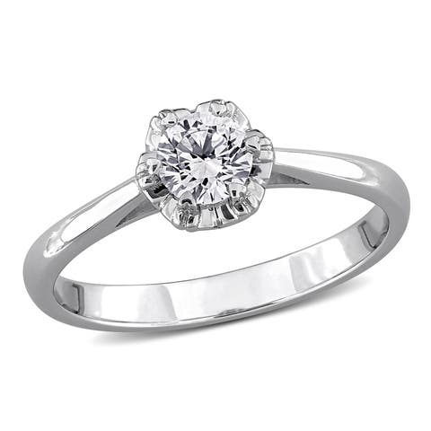 3/8 ctw Lab-Grown Diamond Engagement Ring 18k