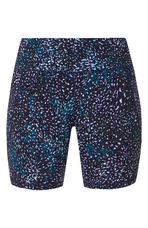 Sweaty Betty Womens Power 6in Stretch-woven Cycling Shorts Blue Aurora Print Xxs In Blue Aurora Print