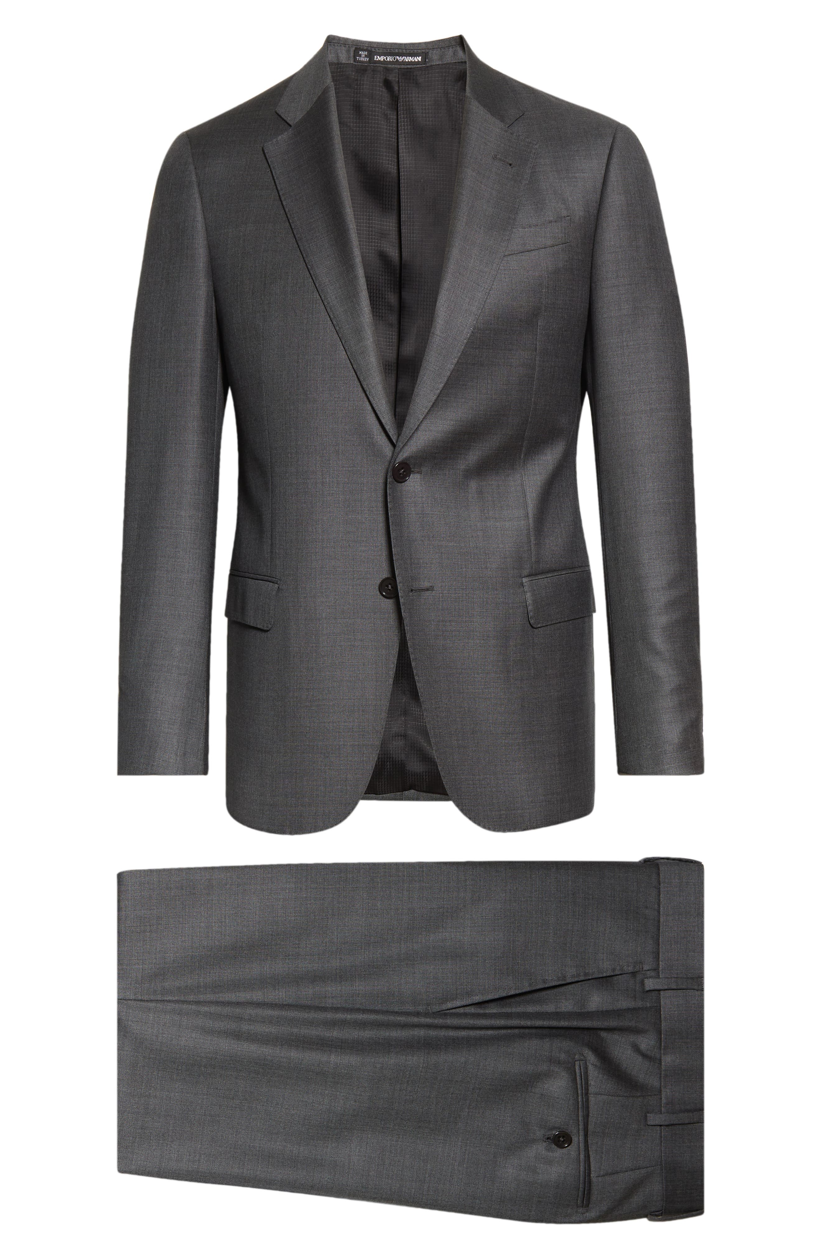 Emporio Armani G-Line Grey Mélange Wool Suit (Men) | Nordstrom