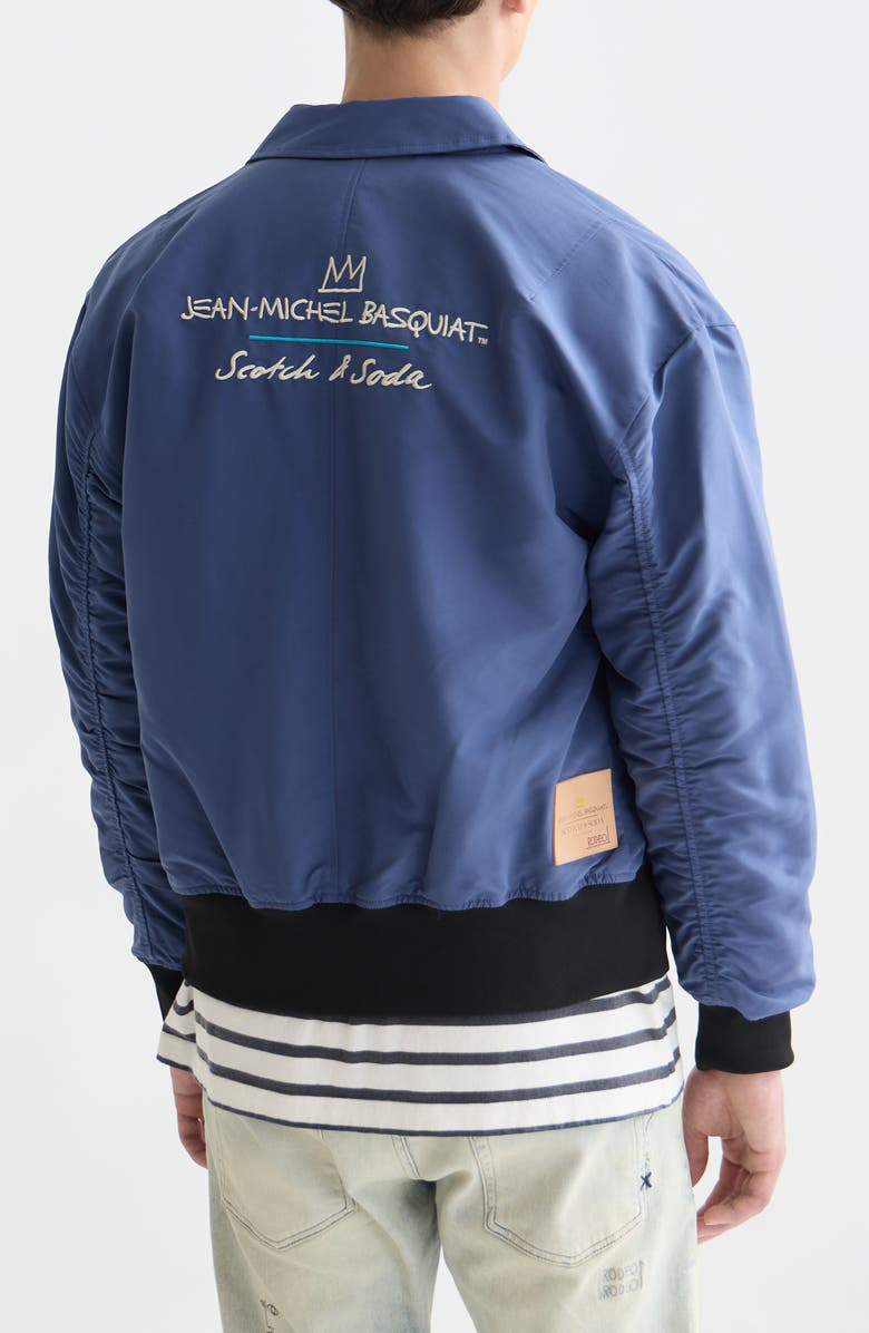 Scotch
Soda x Basquiat Embroidered Souvenir Jacket, Alternate, color, Oceana