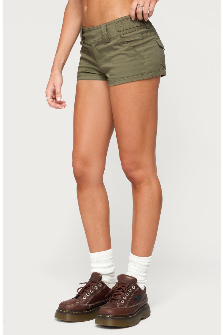 Imogen Utility Micro Shorts, Alternate, color, OLIVE