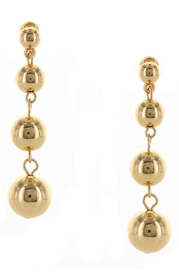 Olivia Welles Gleaming Graduated Drop Earrings In Gold