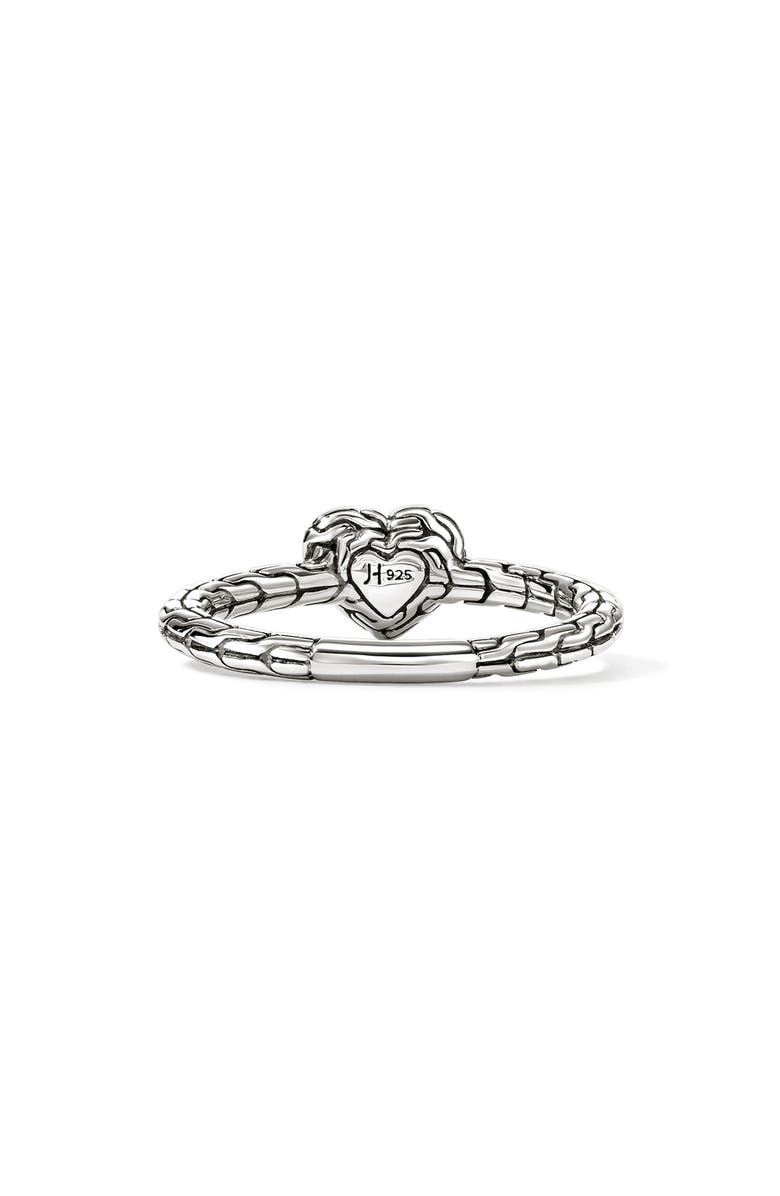 John Hardy Diamond Pavé Heart Ring, Alternate, color, Silver