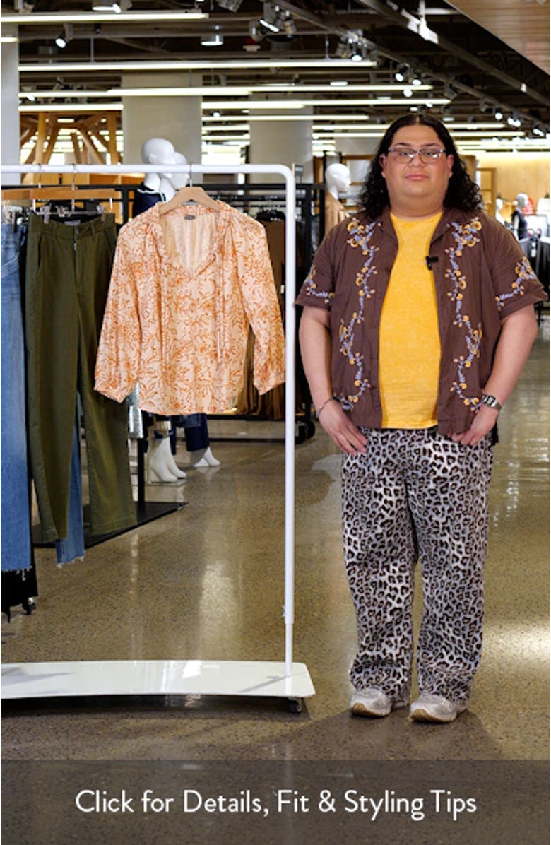 Floral Cotton Peasant Top, sales video thumbnail