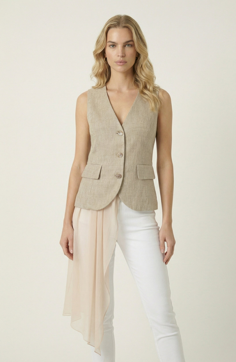 Tailored Sleeveless Vest Top