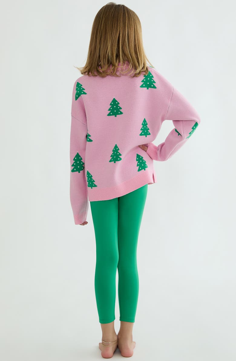 Beach Riot Kids' Little Peppa High Waist Leggings, Alternate, color, Frosted Fir Shine