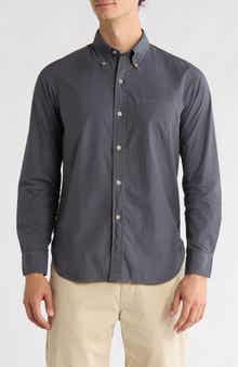 BUCK MASON Skyline Poplin Cotton Button-Down Shirt