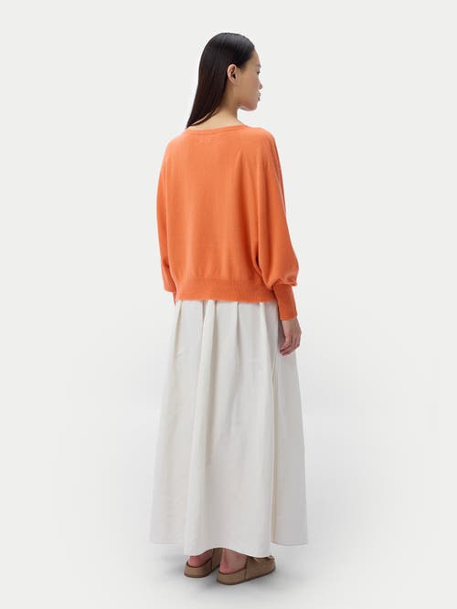 Gobi Mongolian Cashmere Relaxed Cashmere Sweater In Orange