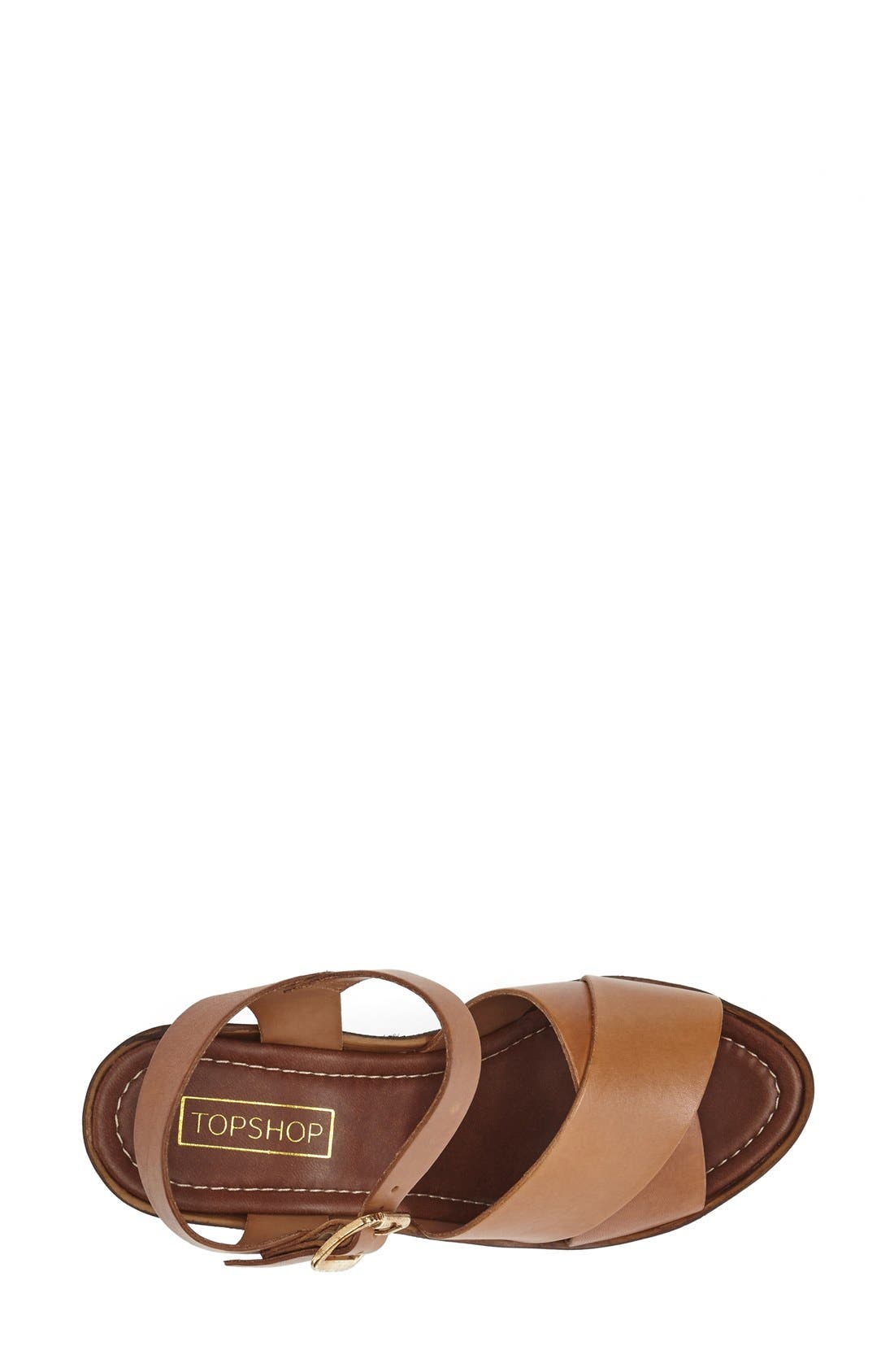 'Worldie' Wedge Sandal, Alternate, color, TAN