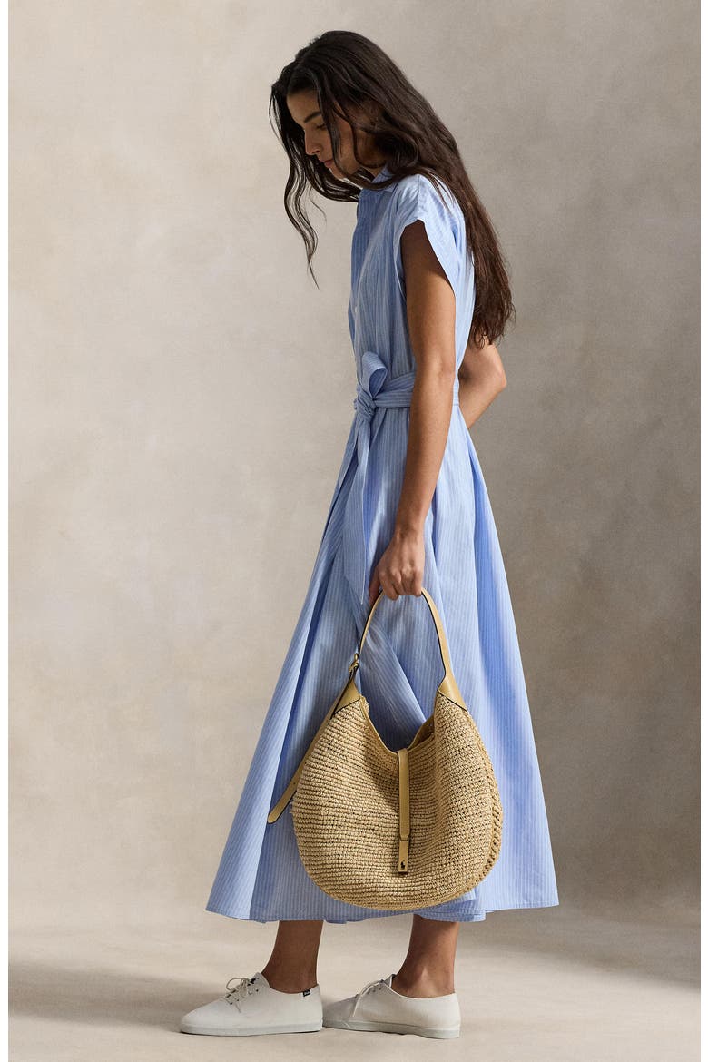 Stripe Shirtdress, Alternate, color, BLUE MULTI STRIPE