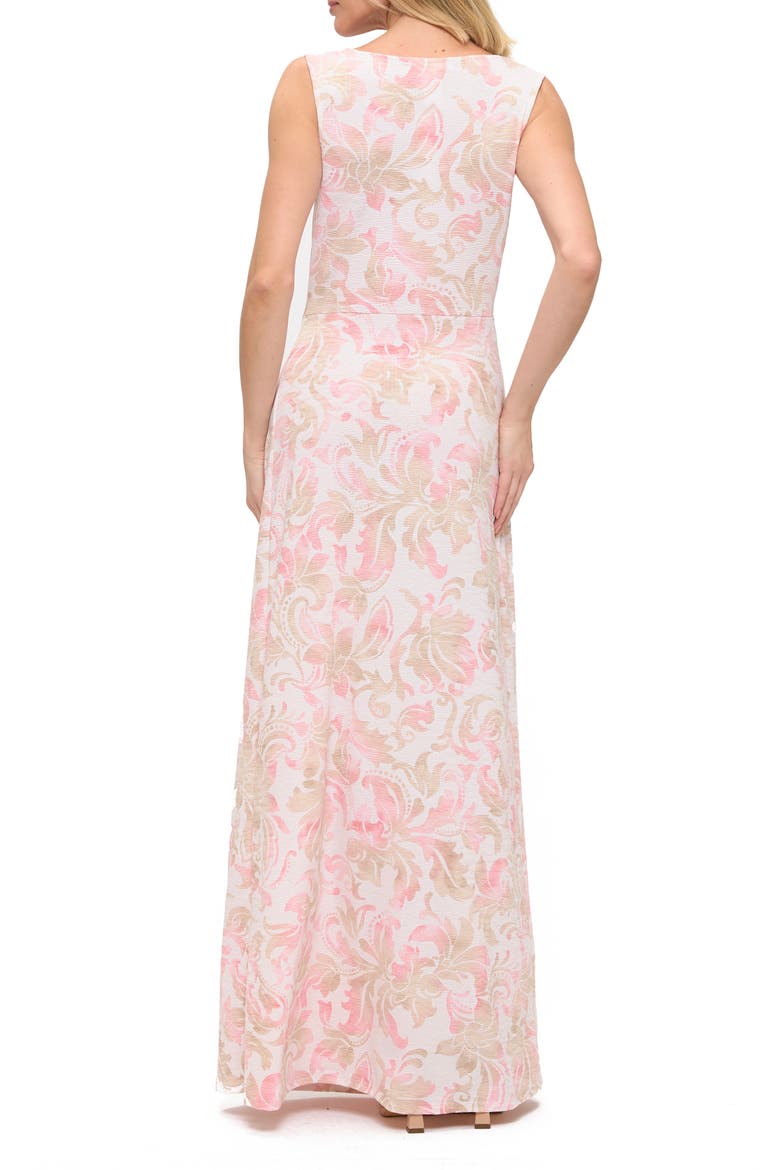 Twist Front Sleeveless Maxi Dress, Alternate, color, IVORY MULTI