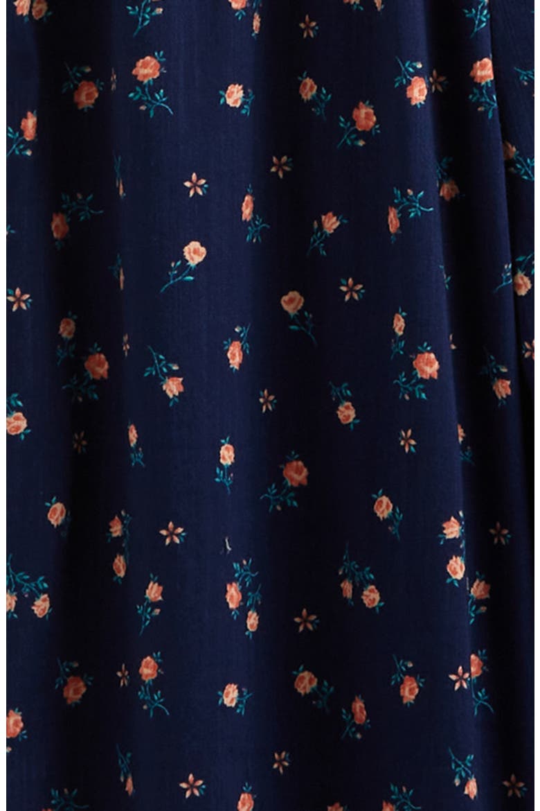 Kids' Bow Strap Jumpsuit, Alternate, color, NAVY MEDIEVAL WILD ROSETTE