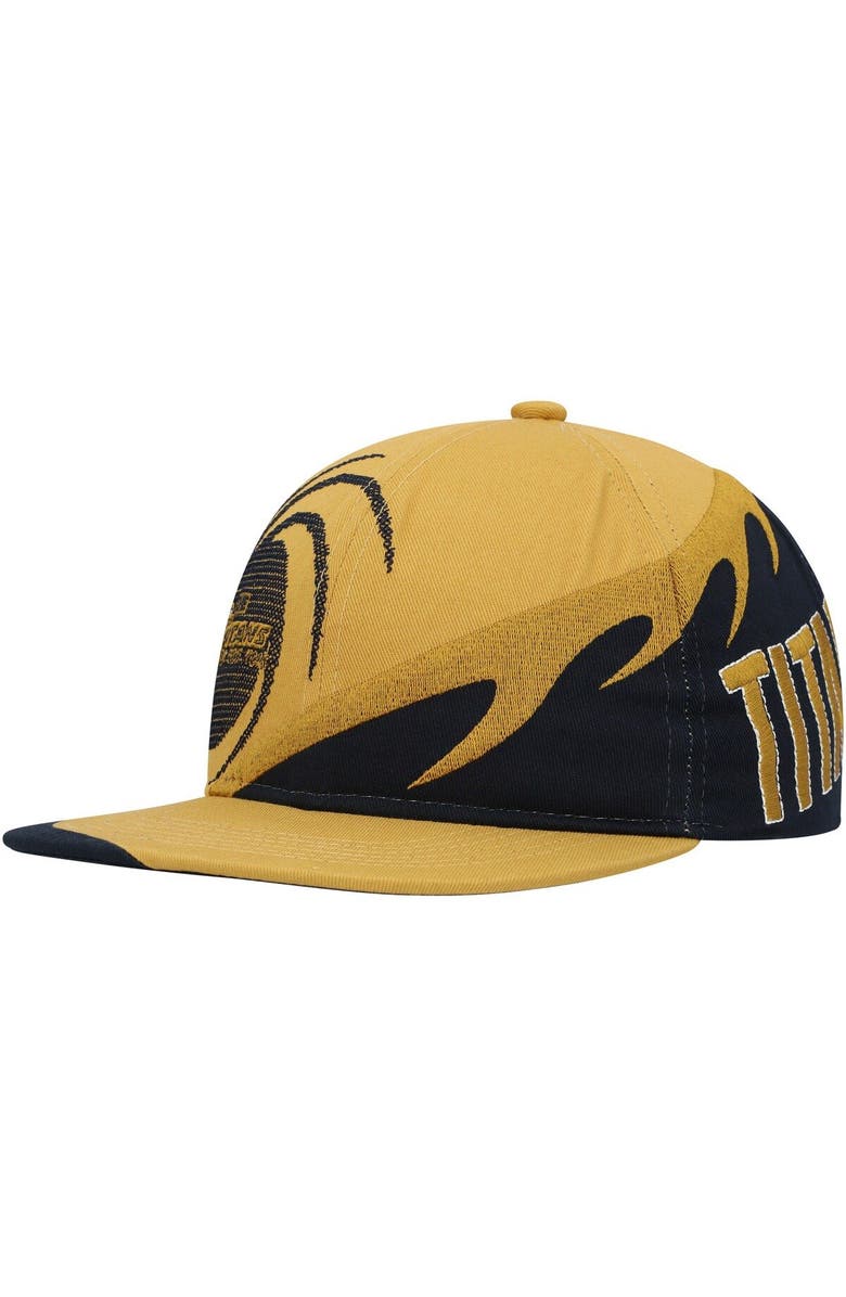 Mitchell & Ness Youth Mitchell & Ness Gold/Navy New York Titans Gridiron Classic Spiral Snapback Hat, Alternate, color, Gold