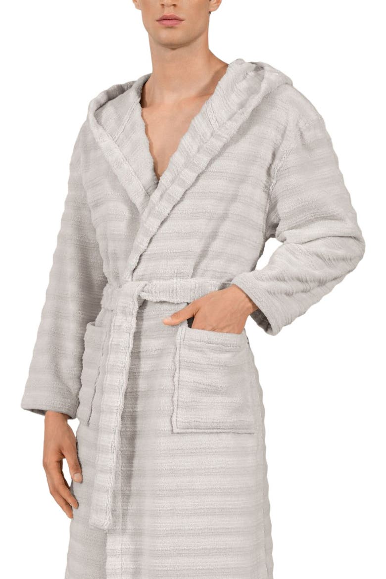 Galio Unisex Bathrobe, Alternate, color, Grey