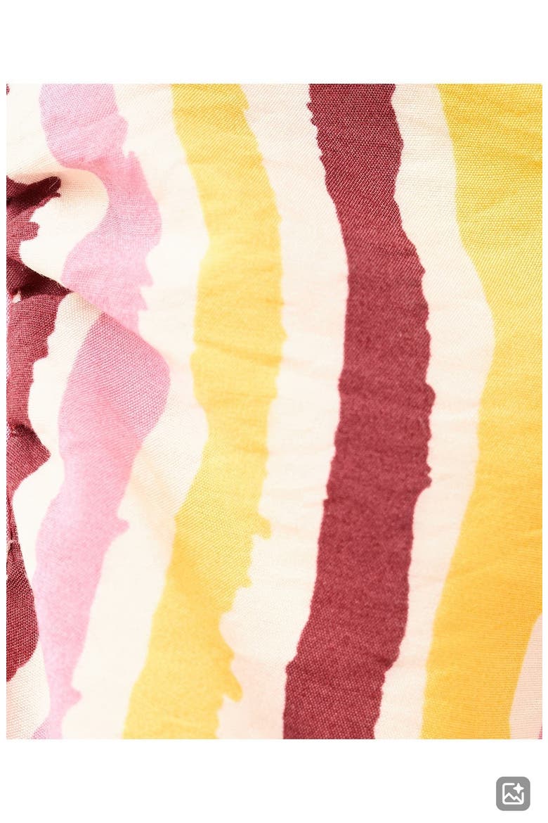Stripe Strapless Top, Alternate, color, MUSTARD