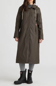 Hunter Sammy Water Repellent Long Rubberized Raincoat