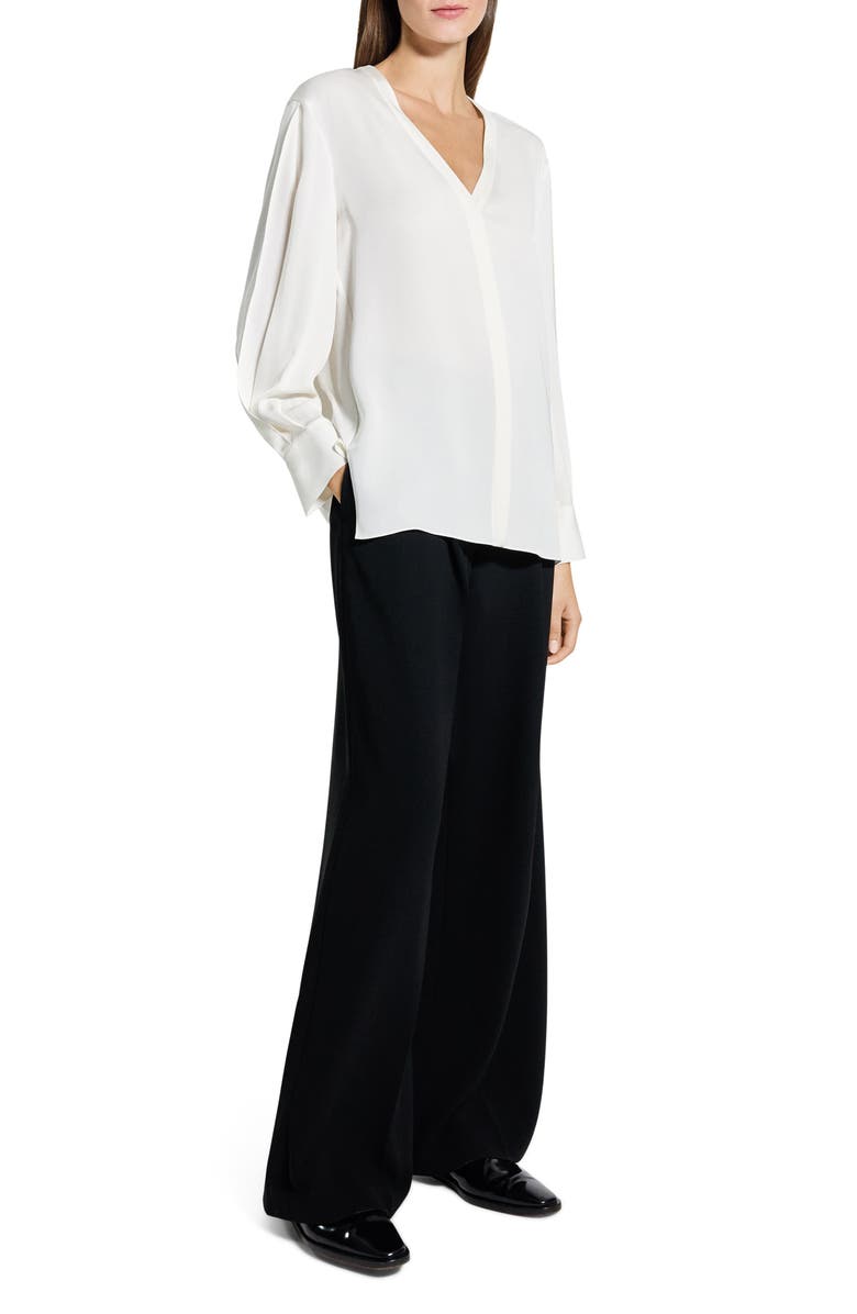 Theory Woven Silk Shirt, Alternate, color, 